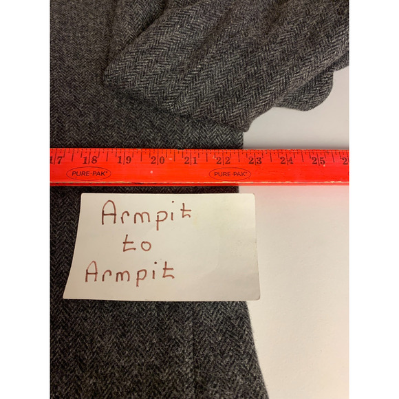 Coat Mens Size 42R Gray Tweed Wool Academia Ivy League Preppy Classic Timeless - Picture 8 of 12